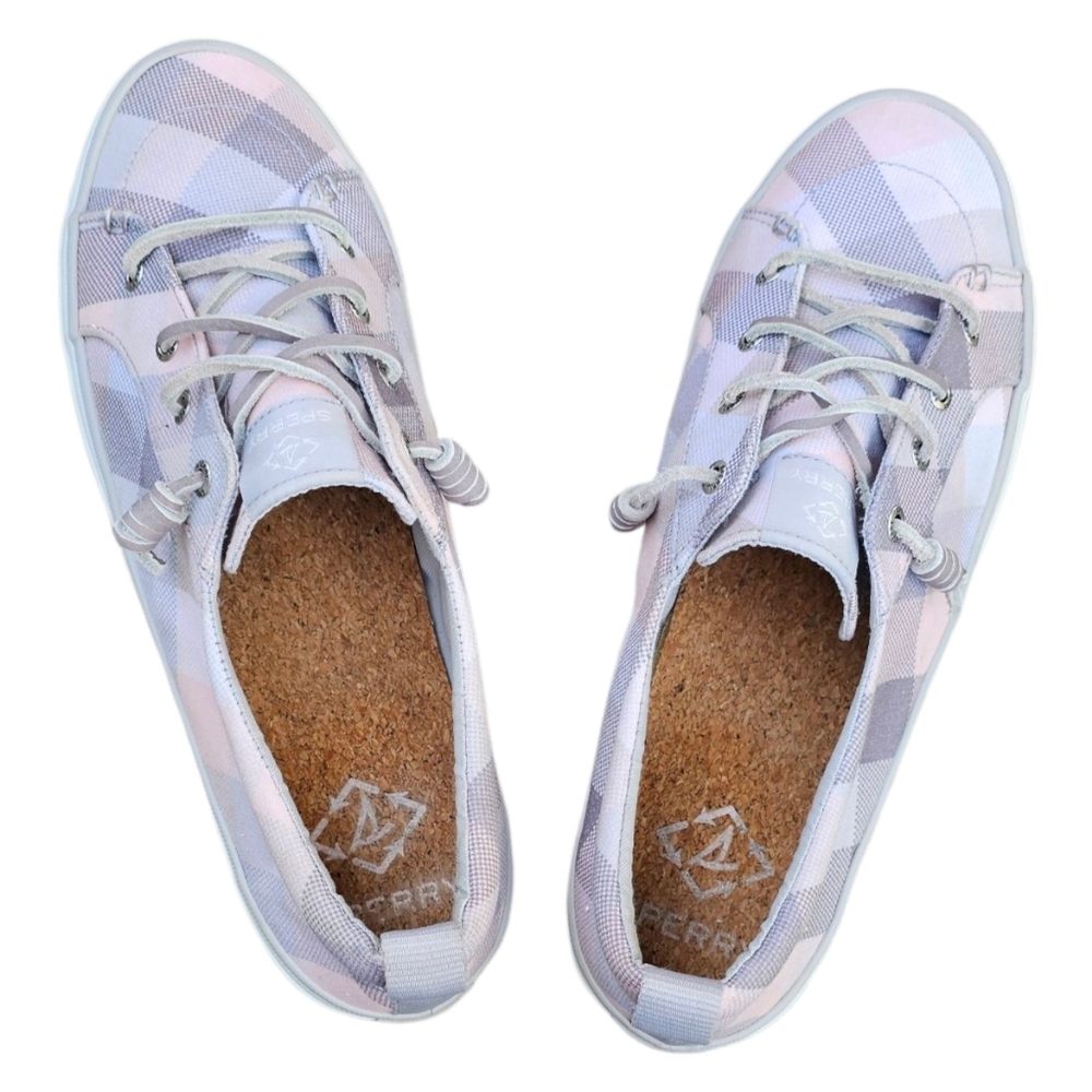 Sperry - Women's Pastel Plaid Low Top Shoes/Sneakers Crest Vibe STS88474 - Picture 3 of 7